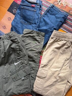 Nike Kids Olive Cargo Pants Bundle